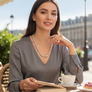 Lola Silver Multi-Strand Layered Station Necklace Women’s Jewelry